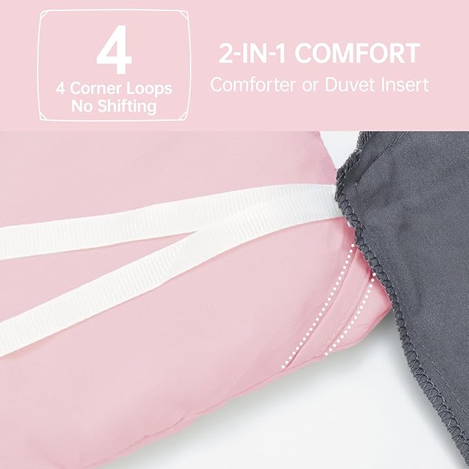 MUXHOMO Pink California King Comforter Set, All Season Ultra Soft Down Alternative Bedding - 3 Piece Lightweight Bed Set Includes 1 Comforter (104"x96") and 2 Pillow Shams (20"x36")