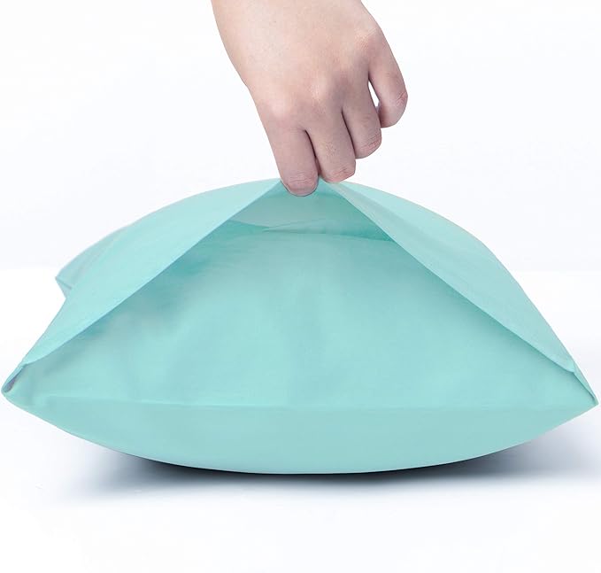 NTBAY Egyptian Cotton Body Pillowcase - 500 Thread Count Cotton Body Pillow Cover - Soft and Breathable Envelope Closure Body Pillowcase for Adults, 20x54 Inches, Aqua
