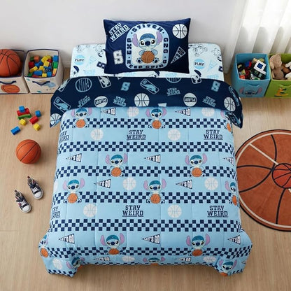 Northwest Disney Lilo & Stitch Twin Comforter Set, Reversible Design Ultra Soft Fade Resistant Microfiber Kids Bedding Set, Officially Licensed | Reversible Design, Ultra Soft, Fade Resistant, Microfiber, Kids Bedding, Officially Licensed
