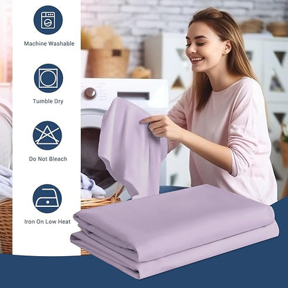 Pillowcases King 12 Pack, 20x36 Pillow Cases with Envelope Closure, Soft Plain Brushed Microfiber Covers Breathable Wrinkle-Resistant, Lavender