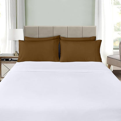 Utopia Bedding Queen Pillowcases - 4 Pack - Envelope Closure - Soft Brushed Microfiber Fabric - Shrinkage and Fade Resistant Pillow Covers Queen Size 20 X 30 Inches (Queen, Mocha)