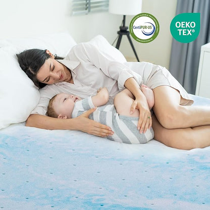 CH Charme House Mattress Topper 3 Inch Queen Size, Gel Infused Memory Foam Bed Topper for Back Pain Relief, Cooling Mattress Pad, CertiPUR-US Certified, 80×60"