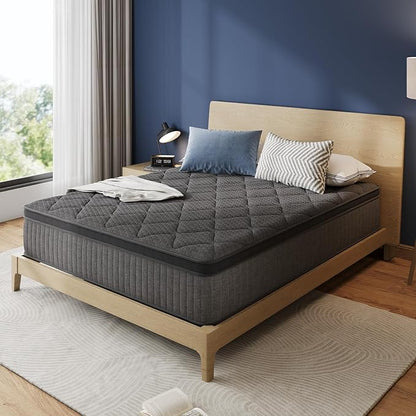 Avenco Full Size Mattress, 12 Inch Full Mattress in a Box, Medium Firm Hybrid Mattresses with Smarts™ Coil and Gel Memory Foam for Cool Night Sleep & Pressure Relief, CertiPUR-US Certified