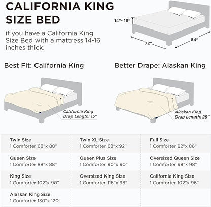 Bedsure Comforter Duvet Insert - Quilted Comforters Cal King Size, All Season Duvet, GentleSoft Down Alternative Bedding Blanket, with 8 Tabs, Gifts for Women/Men, White, California King 96X102 Inches