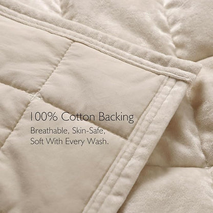 Oversized King Greek Velvet Quilt Set, 3× Softer Luxe Sheen, 100% Cotton Backing, 150GSM Down-Alternative Fill, Extra-Wide 112×106" Hotel-Style Luxury Coverage (1 Quilt + 2 Pillow Shams), Sandshell