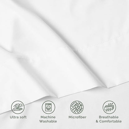 Luxury Flat Sheet on Amazon Elegant Comfort Wrinkle-Free 1500 Premier Hotel Quality 1-Piece Flat Sheet, Full Size, White
