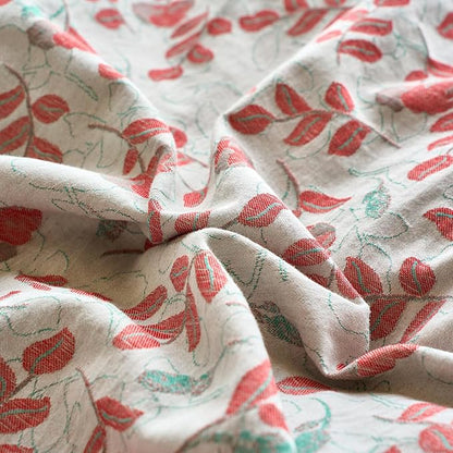 mixinni 100% Washed Cotton Duvet Cover Set, Reversible Vintage Floral Jacquard Textured Comforter Cover, Boho Farmhouse Bedding Set with Zipper Closure for All Season, Queen Size