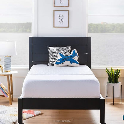 Linenspa Waterproof Mattress Pad – 34" x 52" Non Slip Waterproof Sheet and Mattress Protector – Highly Absorbent, Machine Washable, Quilted – Fits Full & Queen, White