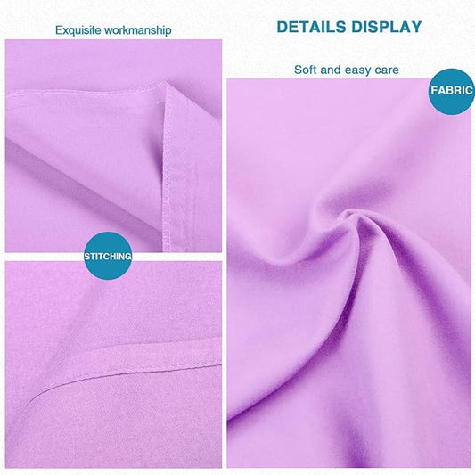 FLXXIE Pillow Cases Standard Size, Soft Microfiber Pillow Covers with Envelope Closure, Wrinkle, Stain Resistant Pillowcases, 2 Piece Set, 20x26, Lavender