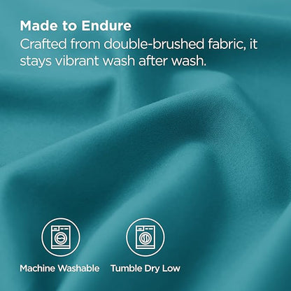 Bedsure Pillow Cases Standard Size Set of 2 - Teal Brushed Microfiber Pillowcases, Super Soft Pillowcase, Pillow Case Covers with Envelope Closure for Kids, Wrinkle, Fade Resistant, 20x26 Inches