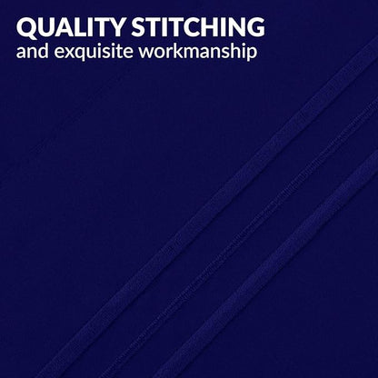 Mellanni Pillow Cases Set - 4 PC Iconic Collection Pillowcases - Luxury, Extra Soft, Cooling Pillow Covers - Wrinkle, Fade, Stain Resistant (Standard/Queen 20" x 30", Royal Blue)
