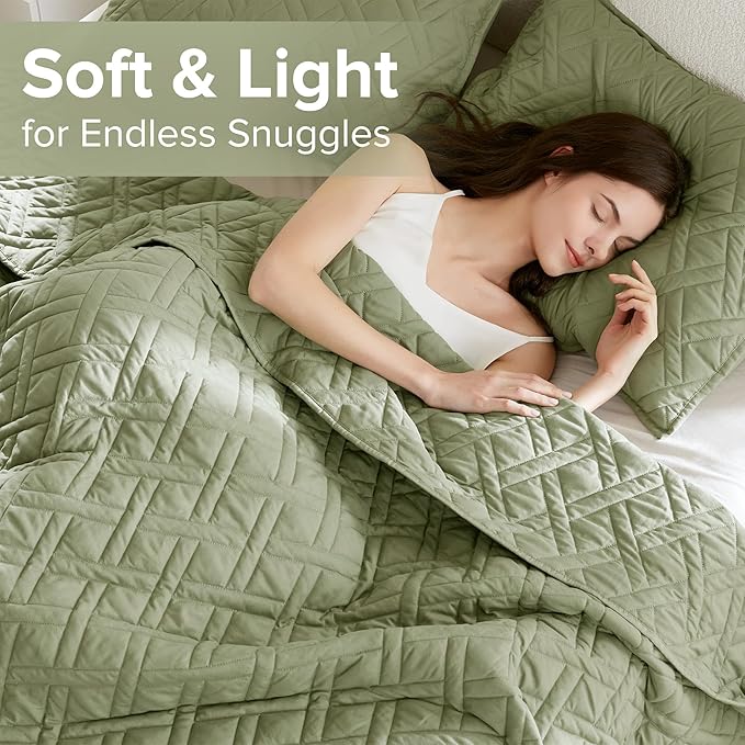 Comfort Spaces King Quilt Set Modern Reversible Diamond Coverlet King Bedding Set Cozy Quilted Winter Layer, All Season Lightweight Soft King Size Quilt, Kienna, Cal King Olive Green 3 Piece