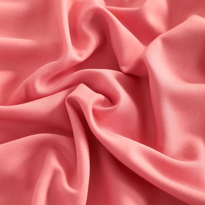 NTBAY Queen Pillowcase Set - 4 Pack Brushed Microfiber 20x30 Pillowcases - Soft, Wrinkle-Free, Fade-Resistant, Stain-Resistant, Coral Pink Pillowcases with Envelope Closure - 20x30 Inches, Coral Pink