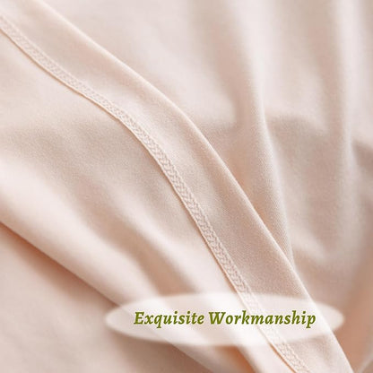 Stretchy Body Pillow Case Cover - Jersey Knit Long Pillowcase for Body Pillow, 1 Pack - Envelope Closure & Skin-Friendly, Soft and Breathable for Sleeping, 20"x54", Pink