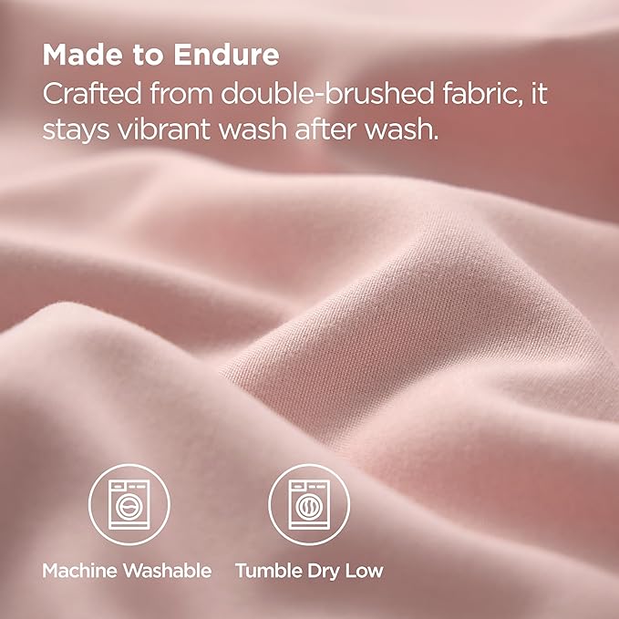 Bedsure Queen Pillow Cases Set of 2 - Blush Pink Brushed Microfiber Pillowcase 2 Pack, Super Soft and Cozy Pillow Case Covers with Envelope Closure for Kids, Wrinkle, Fade Resistant, 20x30 Inches