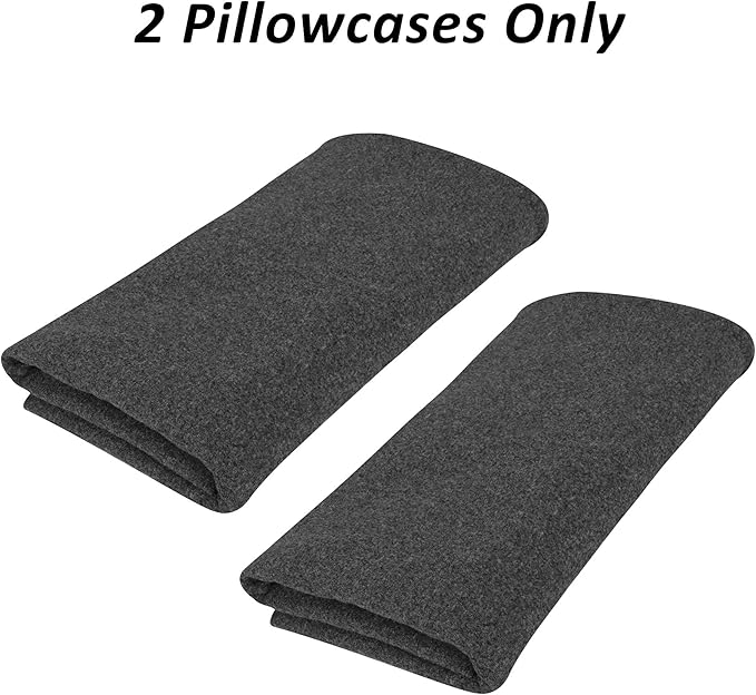 Stretch Pillowcases - Micro Jersey Knit & Ultra Soft Grey Pillow Cases, Standard Size - Set of 2, Heather Gray