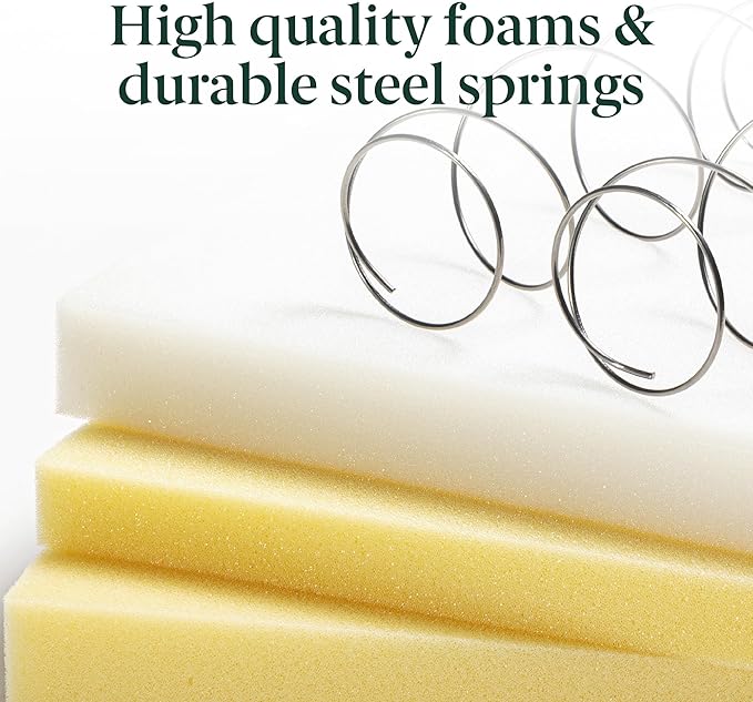 Zinus 8 Inch Foam and Spring Hybrid Mattress [New Version], California King, Fiberglass Free, Medium Firmness, Durable Support, Certified Safe Foams & Fabric, Mattress in A Box