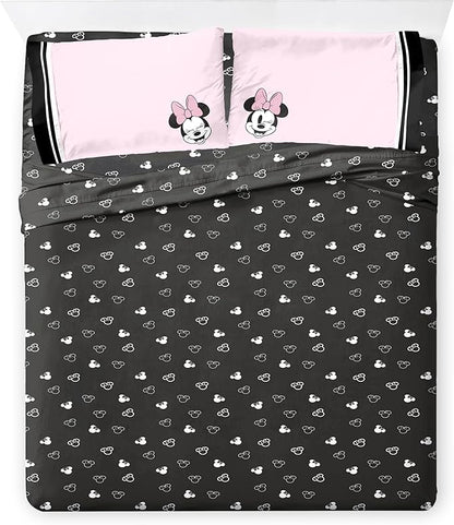 Jay Franco Kids Comforter Set Includes Sheets and Pillow Covers - Soft and Cozy Bed Set for Stylish Room Decor, Official Licensed Bedding, Multi - Minnie Mouse, 7 Piece King