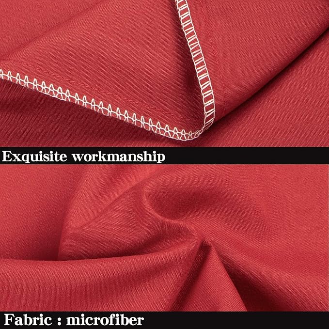 NTBAY Standard Pillowcase Set - 2 Pack Brushed Microfiber 20x26 Pillowcases - Soft, Wrinkle-Free, Fade-Resistant, Stain-Resistant, Wine Red Pillowcases with Envelope Closure - 20x26 Inches, Wine Red