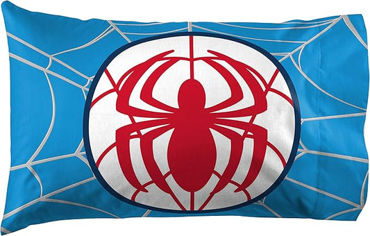 Jay Franco Marvel Super Hero Adventures Go Spidey 1 Pack Pillowcase - Double-Sided Kids Super Soft Bedding - Features Spiderman
