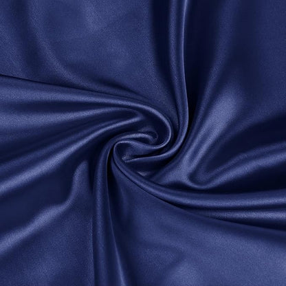 BEDELITE Satin Body Pillow Cover, Super Soft and Cooling Body Pillow Pillowcase for Hair and Skin, Breathable Silky Full Long Pillowcase Cover(20"x54", Navy)