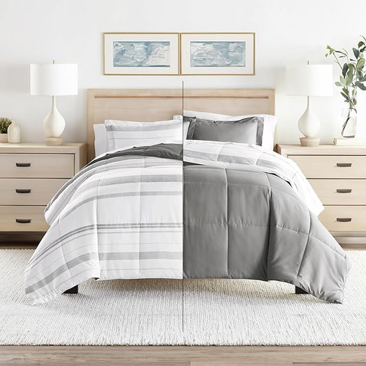 Linen Market Reversible Twin Size Comforter Set (3 Piece) - Bring Luxury Home with Our Soft and Lightweight Down Alternative Comforter Twin Set - This Includes Your Twin Comforter and 2 Pillow Shams