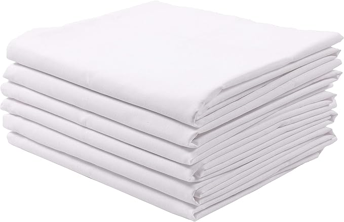 KAF Home Brushed Microfiber Pillow Cases Bulk Pack, Control Allergies and Ensure Sound Sleep, Set of 12, White (Pack of 2)