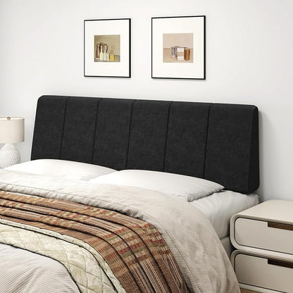 Queen Size Headboard Only-No Assembly Required, Black | Easy to use no assembly required, Linen fabric and extra-thick foam for added comfort, Modern style headboard queen size