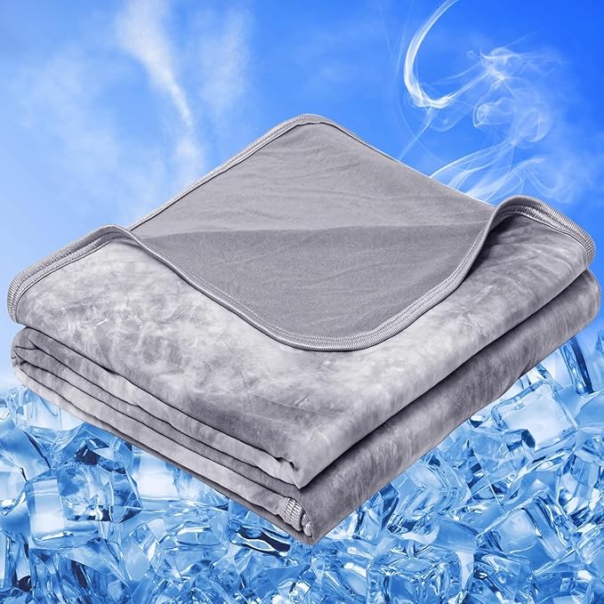 inhand Cooling Blanket Full Size (80"x90"), Cooling Blankets for Hot Sleepers, Absorbs Heat to Keep Adults Cool for Summer Nights Sweats, Thin Cold Lightweight Blanket for Couch Bed, All Season Use