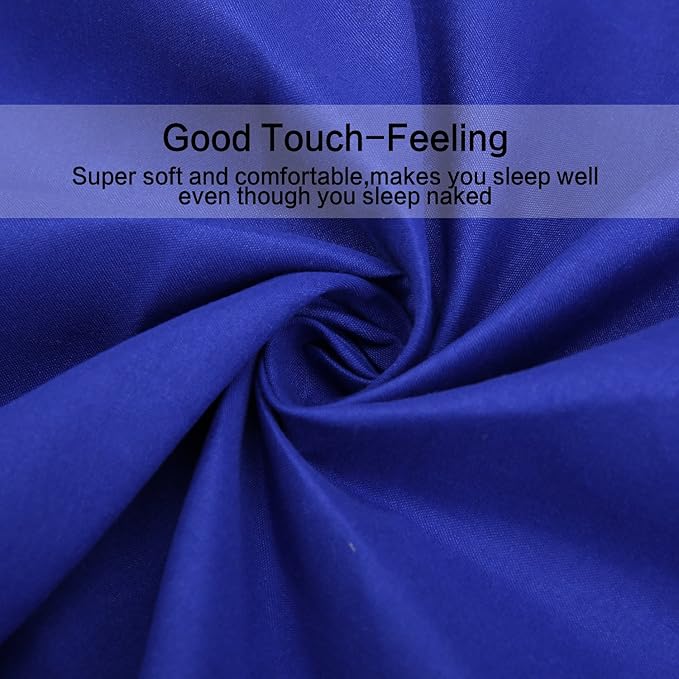 4 Piece Bed Sheet Set (Full,Royal Blue) 1 Flat Sheet,1 Fitted Sheet and 2 Pillow Cases,Brushed Microfiber Luxury Bedding with Deep Pockets