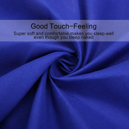 4 Piece Bed Sheet Set (Full,Royal Blue) 1 Flat Sheet,1 Fitted Sheet and 2 Pillow Cases,Brushed Microfiber Luxury Bedding with Deep Pockets