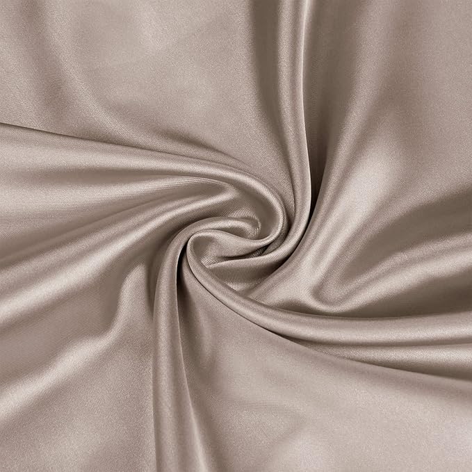 BEDELITE Satin Body Pillow Cover, Super Soft and Cooling Body Pillow Pillowcase for Hair and Skin, Breathable Silky Full Long Pillowcase Cover(20"x54", Rose Taupe)