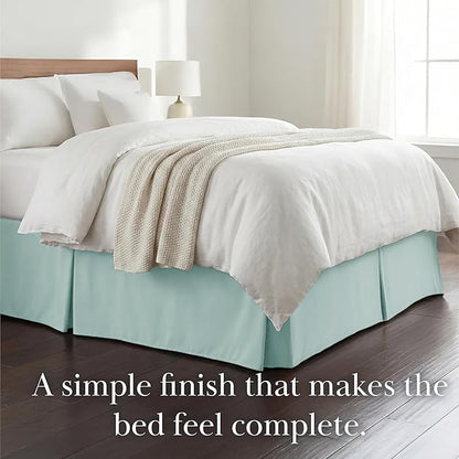 Southshore Fine Living, Inc. California King Size Bed Skirt, 14-Inch Drop Pleated Bed Skirt for California King Mattress, Dust Ruffle for California King Size Bed, Sky Blue