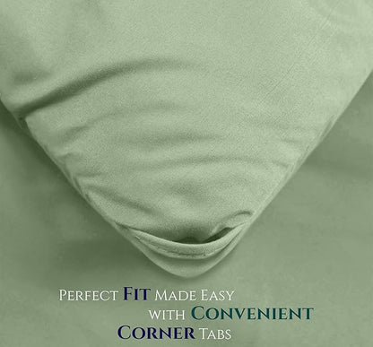 Queen Comforter Set 3 Piece Sage Green by Utopia Bedding, Comforters Queen Size, Bedding Comforters Sets, Down Alternative Soft Bed Set, 1 Comforter (88 x 88 inches) 2 Pillow Shams (20 x 26 inches)