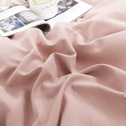 CLOTHKNOW Pink Full Size Comforter Set 3Pcs Dusty Rose Bedding Comforter Sets Girls Women Comforter Mauve Comforter with 2 x Pillow Cases