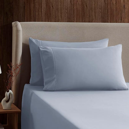 Nestl Full Sheet Set - Luxury 1800 Ultra-Soft Microfiber Full Bed Sheets - Double Brushed - Deep Pockets - Easy Fit - 4 Piece Set - Bedding Sheets & Pillowcases (Full, Ice Blue)