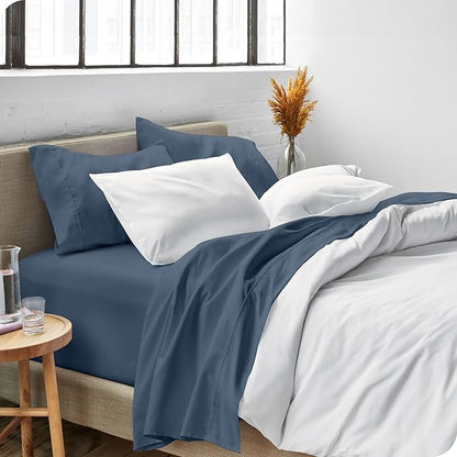 Bare Home Full Sheet Set - 1800 Ultra-Soft Microfiber Full Bed Sheets - Double Brushed - Deep Pockets - Easy Fit - 4 Piece Set - Bedding Sheets & Pillowcases (Full, Bering Sea)