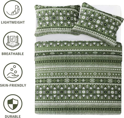 BEDIFANY California King Quilt, Reversible Lightweight Bedspread, Boho Bed Spread Coverlet Sets for Bed Decoration, All-Season Oversized King Size Quilt Bedding Set (108 * 118 in), 3 Pieces