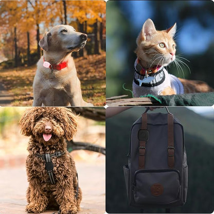Waterproof Dog Collar Holder Case for Tile Mate 2024/2022 Tracker,2 Pack Anti Scratch Soft Silicone Case for cat pet Necklace, Protective Cover Accessories for Tile Tracker (Black/Pink)