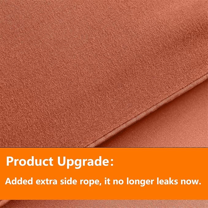 TAIMIT Burnt Orange Queen Size Comforter Set - 7 Pieces, Bed in a Bag Bedding Sets with All Season Soft Quilted Warm Fluffy Reversible Comforter,Flat Sheet,Fitted Sheet,2 Pillow Shams,2 Pillowcases