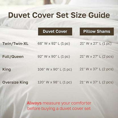 California Design Den 3 Pc Full/Queen Size Duvet Cover Set - Winner Good Housekeeping Best Bedding Awards 2025, 400 Thread Count Sateen, 100% Cotton Duvet Cover Queen,Button Closure, Corner Ties -Grey