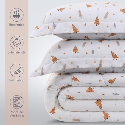 Utopia Bedding Pine Tree Kids Comforter Set with 2 Pillow Shams, 3 Piece Soft Microfiber Twin Bed Comforter with Pillow Shams, Printed Kids Bedding for Boys and Girls, Breathable, Easy Care