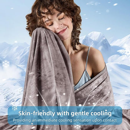 inhand Cooling Blanket Twin XL Size (60"x90"), Cooling Blankets for Hot Sleepers, Absorbs Heat to Keep Adults Cool For Summer Nights Sweats, Thin Cold Lightweight Blanket for Couch Bed, All Season Use