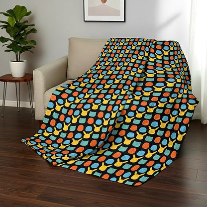 Northwest Pokémon Striped Favorites Quilted Throw Blanket – Oversized Blanket Featuring Pikachu, Charmander, Bulbasaur & Squirtle, Soft and Comfy for Bed, Couch, 60 x 80 Inches