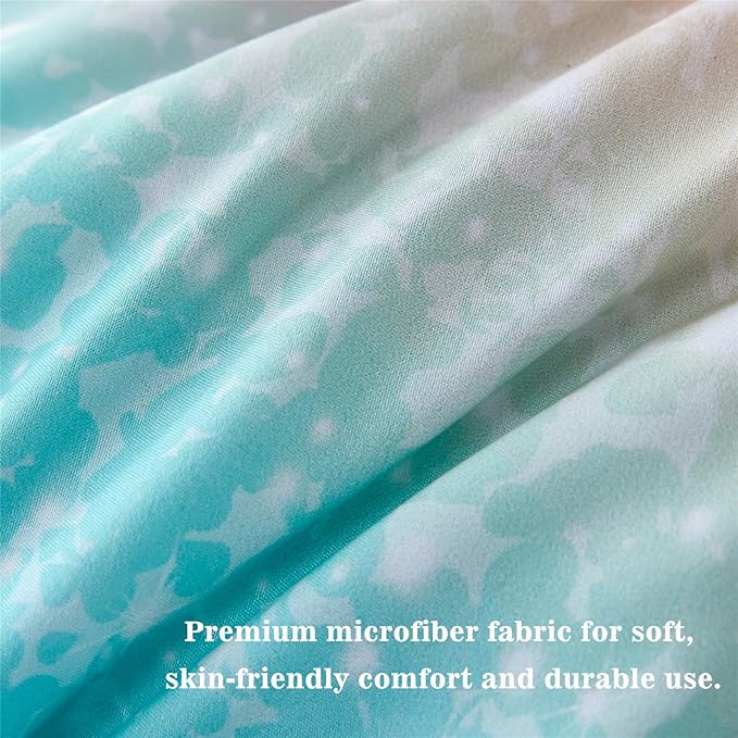 RYNGHIPY Twin Girls Comforter Set Colorful Rainbow Bed in A Bag for Girls Kids 6 Piece Ombre Galaxy Glitter Bedding Set