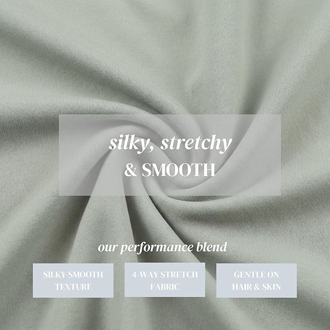 Beckham Hotel Collection Cooling Pillowcases for Hot Sleepers, King Size Set of 2, Cool Bedding, Envelope Closure, Silky Soft, Breathable, Moisture-Wicking, Aqua Gray