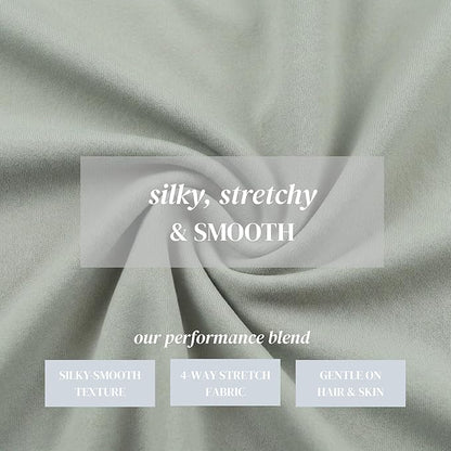 Beckham Hotel Collection Cooling Pillowcases for Hot Sleepers, Standard/Queen Size Set of 2, Cool Bedding, Envelope Closure, Silky Soft, Breathable, Moisture-Wicking, Aqua Gray