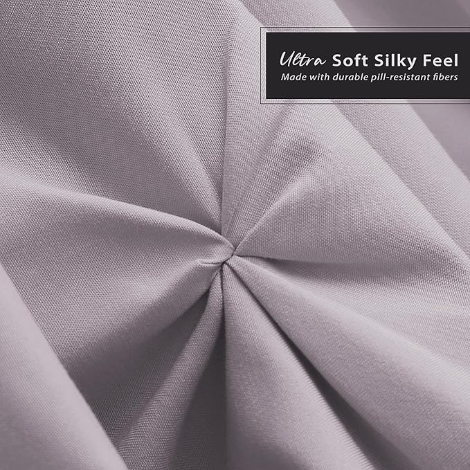 Nestl Dusty Purple Bed Skirt Twin Size, Pinch Pleat Twin Bed Skirt, 14" Inch Drop Twin Bedskirt, Hotel Quality Dusty Purple Bed Skirts, Microfiber Bedskirt for Twin Bed, Dusty Purple Twin Bed Skirt