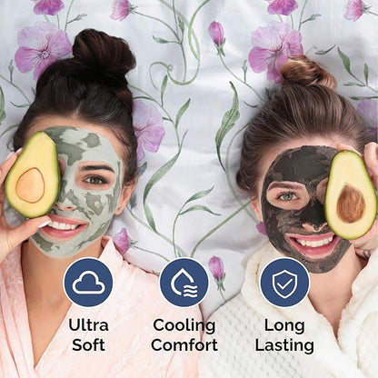 Floral Sheets - Pink Floral Bed Sheet Set - 1 Flat, 1 Fitted & 2 Pillowcases w/ Deep Pockets - Comfy, Wrinkle & Fade Free - Boho Botanical Bedding - Ultra-Soft, Breathable & Cooling - Full Size Set