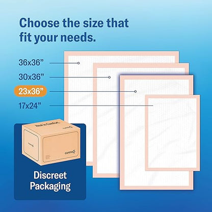Chucks® Premium Disposable Underpads 23”x36” Ultra Super Absorbent Chux Incontinence Bed Pads Disposable Adult with Adhesive Tape, Pee Pads Pet Training Pads Large 23x36 [100-Pack]
